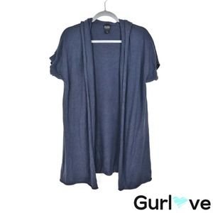 Eileen Fisher L Silk Cashmere Hooded Cardigan